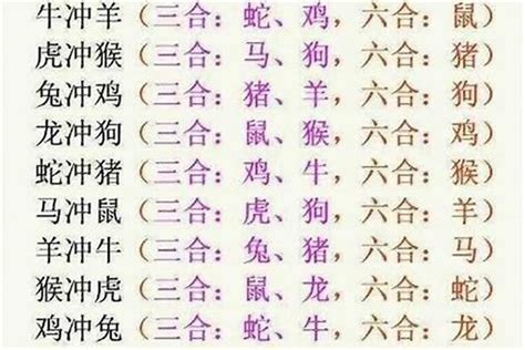 12生肖三合|生肖配对（根据十二属相之间相合、相冲、相克、相害。